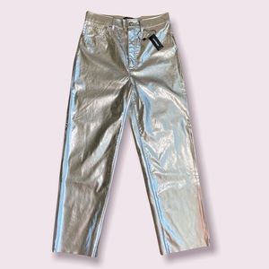 NWT SILVER CHROME EXPRESS PANTS